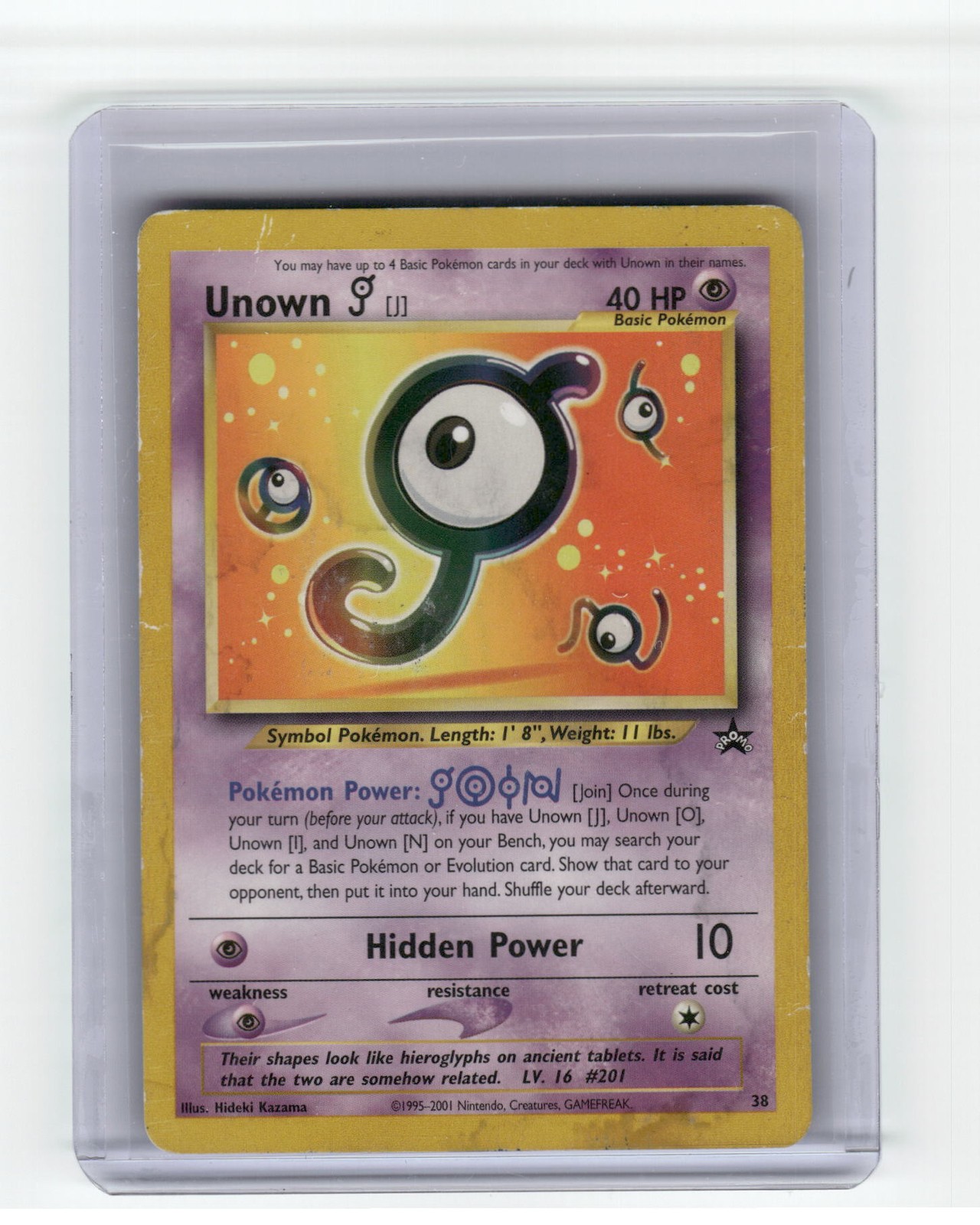 Unown [J] WoTC Promo Promo Pokemon Moderately played