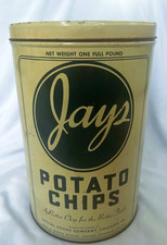 Vintage Original 1950s Jays Potato Chips Tin ...