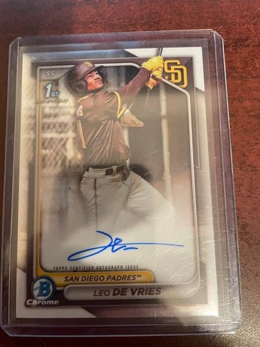 2024 Bowman Chrome - LEO DE VRIES (Bowman 1st) - Chrome Auto - #CPA-LD