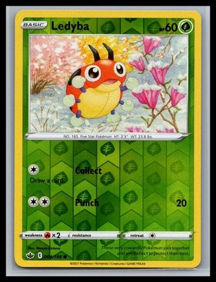 Ledyba 004/198 Common Chilling Reign Pokemon Reverse Holo Near Mint