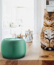 Pet Drinking Water Fountain Dog Cat Nugget Lite Drinking 2.5L Green USB Port 
