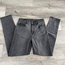 American Eagle Charcoal Gray Stretch Mom Jean Women  s Size 4 Long Pants