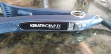 Keratin Complex Hair Straightener Ceramic Blue 450° Adjustable Temp Professional