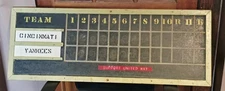 Vintage One-Of-A-Kind Baseball Chalkboard Scoreboard Sign From Bar Or Tavern 