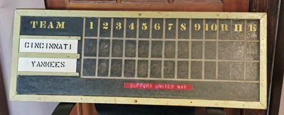 Vintage One-Of-A-Kind Baseball Chalkboard Scoreboard Sign From Bar