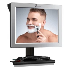 Fogless Shower Mirror with Squeegee - Anti-Fog Mirror - Adjustable Shaving Mi...