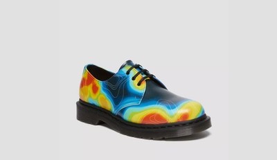 Dr. Martens Multicolor Heatmap Print Leather Oxford Loafers my Dr. Martens Isham Shoes Mens Size 8 Multicolor Heat Map Mule  main image 3