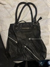 Black XOXO Purse With Zippers Inside Pockets