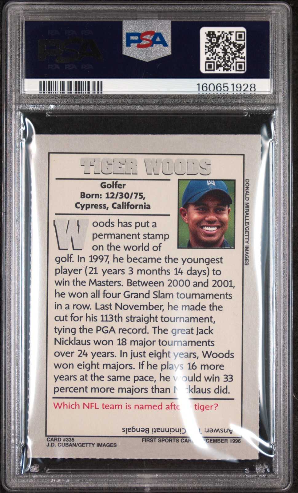 160651928 Tiger Woods 2004 Sports Illustrated For Kids #335 PSA 6 view 2