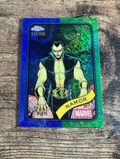 2025 Topps Chrome Marvel Namor 12 Blue & Green Shimmer Refractor /199