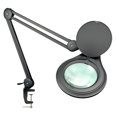 ESD Safe LED Magnifying Lamp for Inspection, Clamp for Work Bench (8 Diopter)