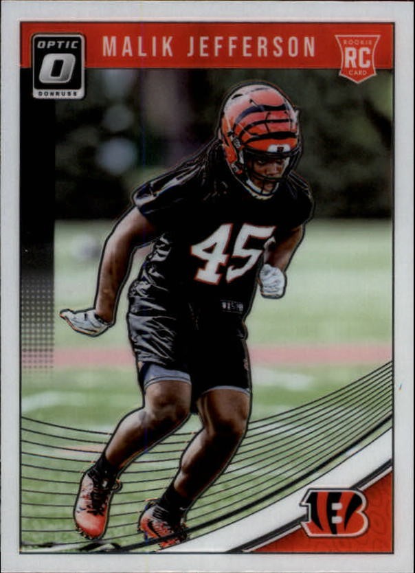 2018 DONRUSS OPTIC #123 MALIK JEFFERSON ROOKIE RC ROOKIE CINCINNATI BENGALS FOOT