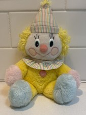 Vintage Dakin 12" Pastel Bobo Clown Musical Wind Up Plush 1984 Music Doesnt Work