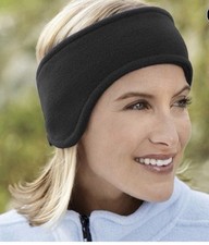 Bundle of 2 Black Fleece Headbands