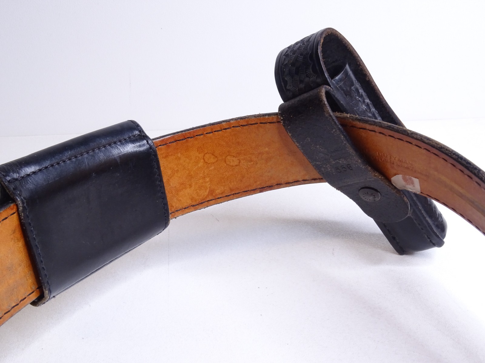 *missing buckle* Dutyman 34" Police Security Duty Belt Pouches Handcuff Case +