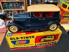 Toys Old-Timer Limousine Tin Friction Powered Car Japan SSS Quality w/Box
