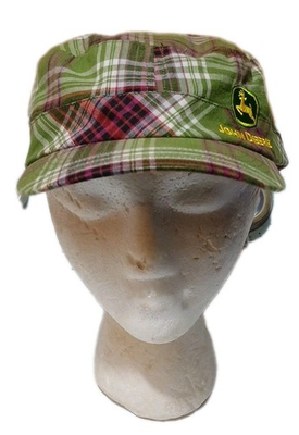 #ad John Deer Plaid Green Purple Pink Women Cadet Hat Farming FarmGirl Country Chic $8.99