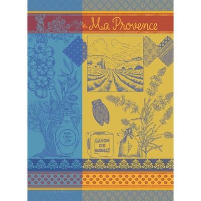 Garnier Thiebaut /Ma Provence Curry Jacquard Kitchen Towel - NEW