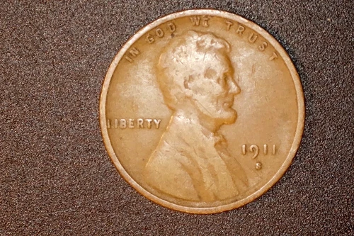 1911-S LINCOLN WHEAT CENT -  FINE   - FREE SHIPPING!