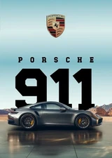 Porsche Logo Timeline Poster 12x8in Metal Sign Emblem 911 Boxter Garage Car na