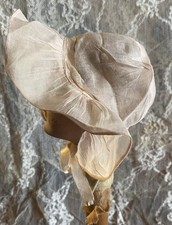 Vintage 8  Fine Bonnet For Antique Or Early Doll Lot 9230