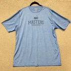 Masters Tournament Active Performance Shirt Mens XL Light Blue Short Sleeve