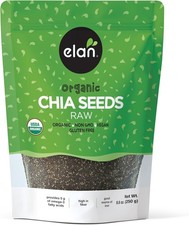 Organic Black Chia Seeds, Elan, 8.8oz