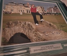 Jack Nicklaus "Farewell To St. ANDREWS" Signed 16x20 Photo With New Framing JSA