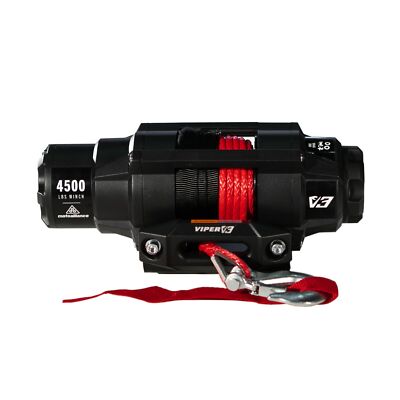 VIPER V3 4500lb ATV/UTV Winch Kit with 40 feet RED Synthetic Rope