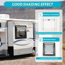 RV Caravan Hinged Push Out Window Hatch Vent Skylight 450*500mm w/Blind & Screen