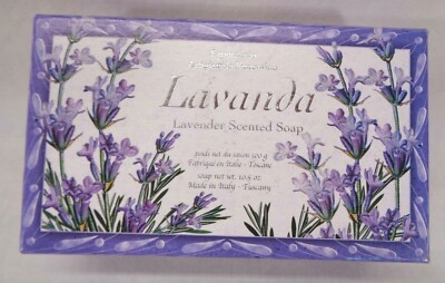 Saponificio Artigianale Fiorentino Soap LAVENDER 10.5 oz. Italy LAVANDA