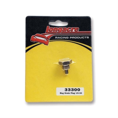 Longacre  52-33300 Magnetic Drain Plug, 1/2-20, Oil Pan
