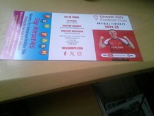 lincoln city official fixtures list card 2024/25 season