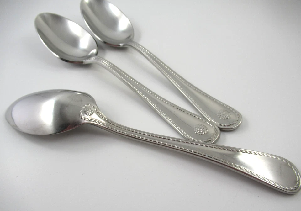 Juliska BERRY & THREAD 3 Sopas, Colocar Cucharas Cubiertos de Acero Inoxidable Satinado 7-1/2 Foto 3 de 4