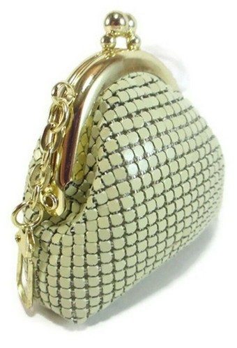 Women Mini Coin Purse Metal Mesh Kiss Lock Clasp with a Keychain (USA Stock) - Picture 12 of 88