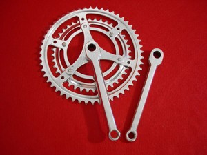 Nervar-Chrome-Steel-170-mm-Cottered-Crank-Set-Road-52-40-Used