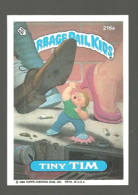 1986 TOPPS GARBAGE PAIL KIDS  #216A  TINY TIM  NM  SERIES 6   RARE SET