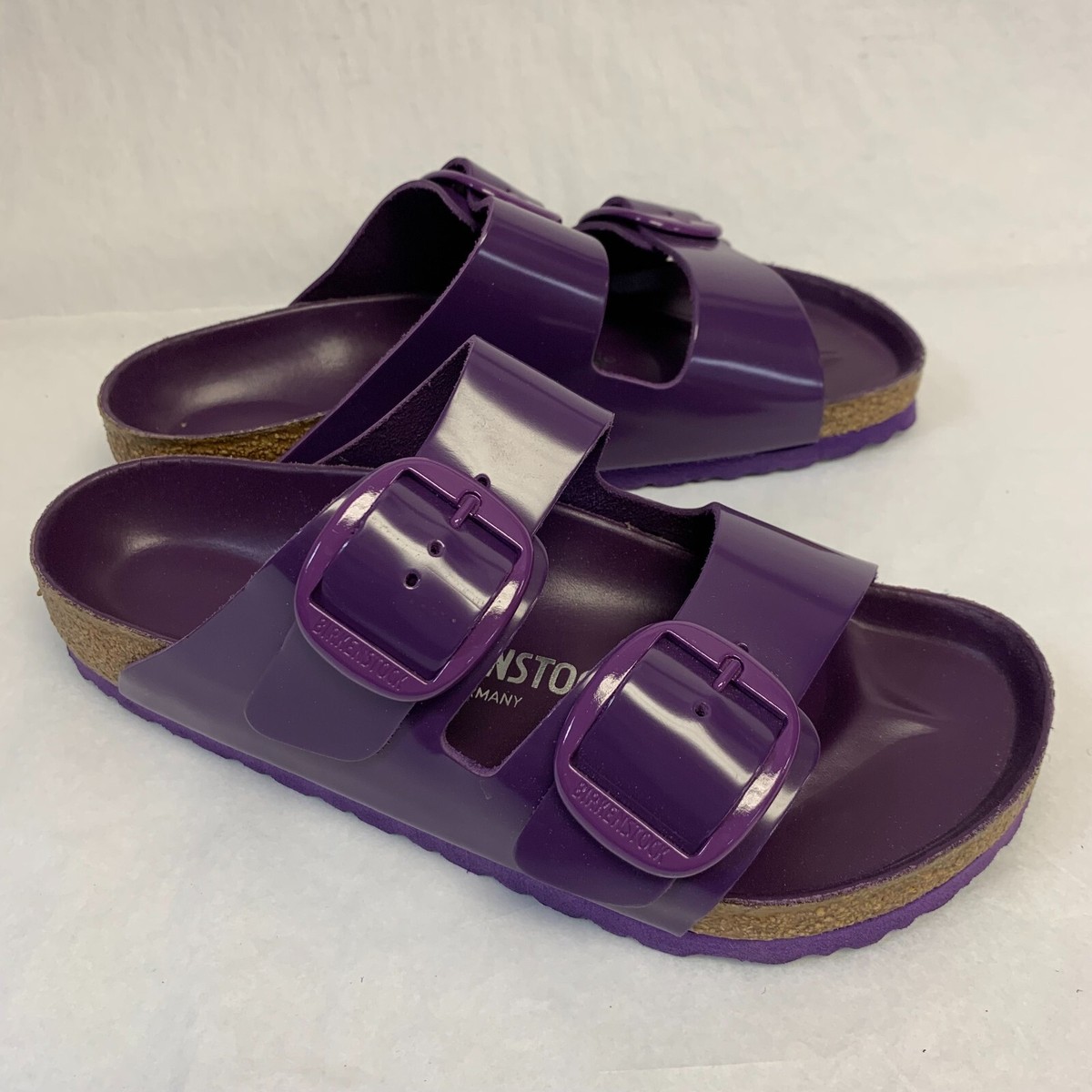 Birkenstock New w/o Box Arizona Big Buckle Acai Patent Leather