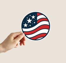 American Flag Sticker Pride Sticker Water Bottle Laptop Car Notebook Sticker