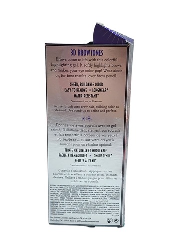 BENEFIT 3D Browtones RICH PURPLE Subtle Tones Enhancing Highlights .2 oz New - Afbeelding 3 van 4