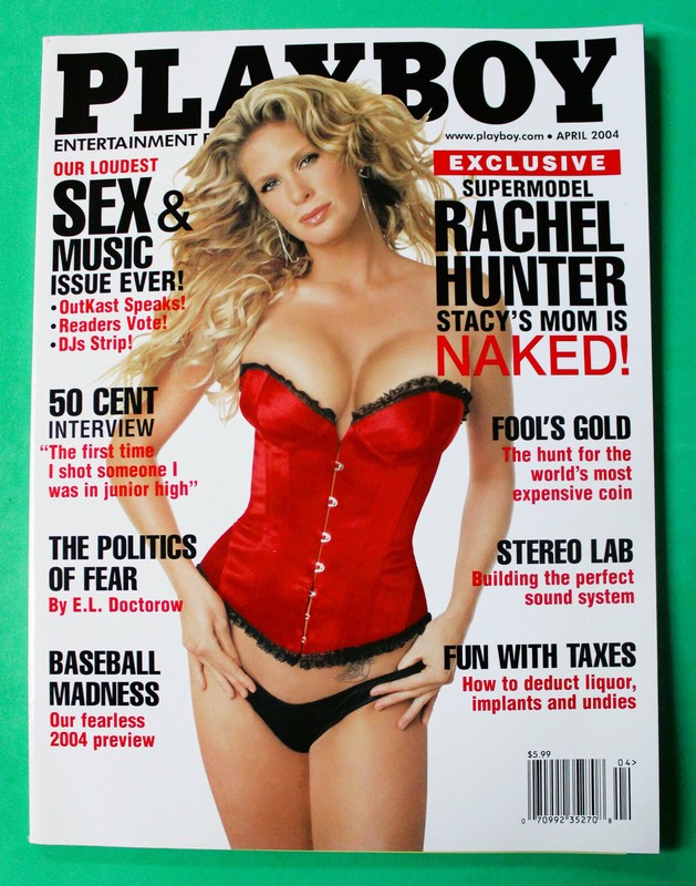 PLAYBOY APRIL 2004 - PLAYMATE KRISTA KELLY - RACHEL HUNTER PICTORIAL