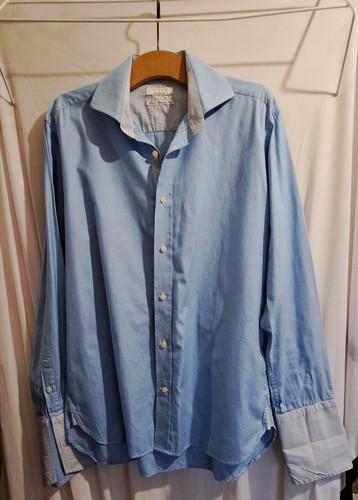 Ted Baker Endurance Blue Shirt 16 Teds Classic Fit