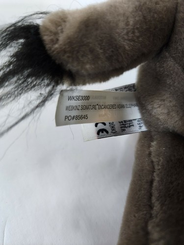 Ganz Webkinz Plush Signature Endangered Asian Elephant 12" WKSE 3000 Retired - Picture 8 of 8