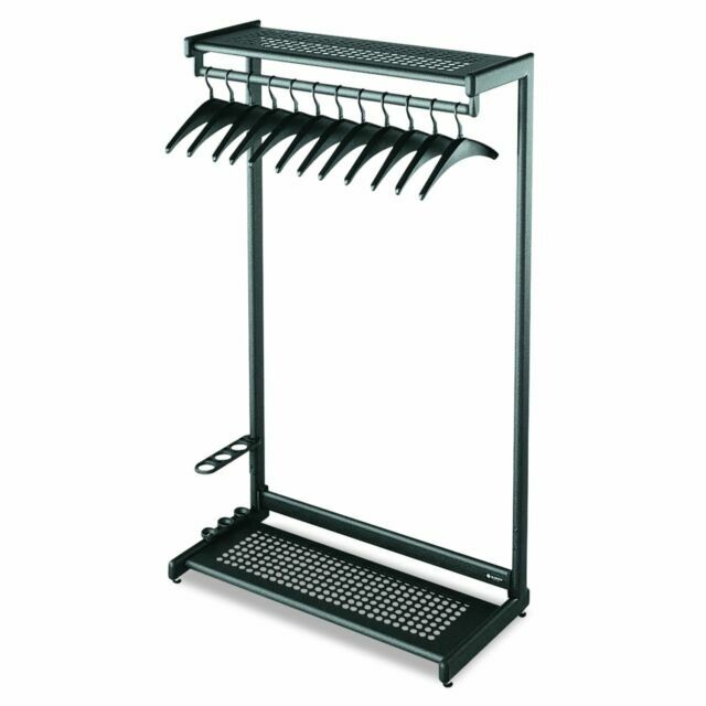 Quartet TwoShelf Garment Rack, Freestanding, 48 Inch, Black, 12