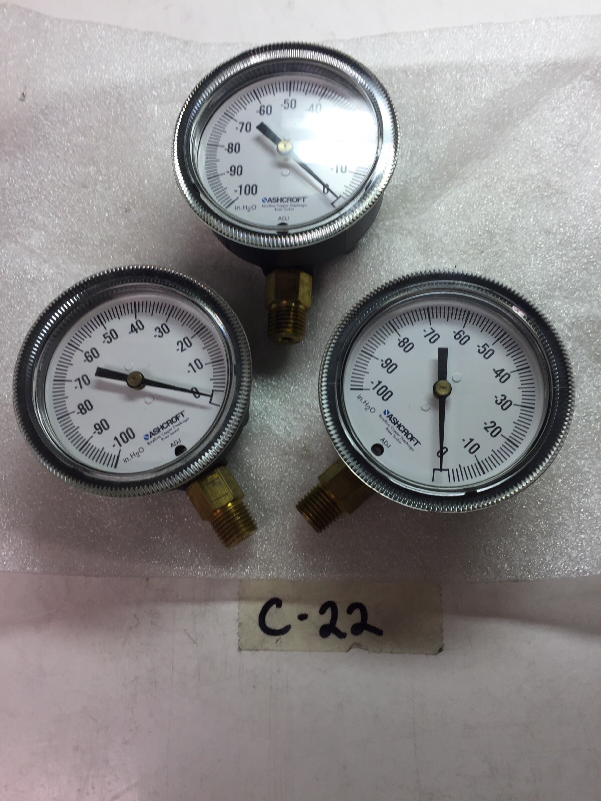3 Ashcroft Low Pressure Gauges 1YA15229029 Range100IWV New No Box eBay