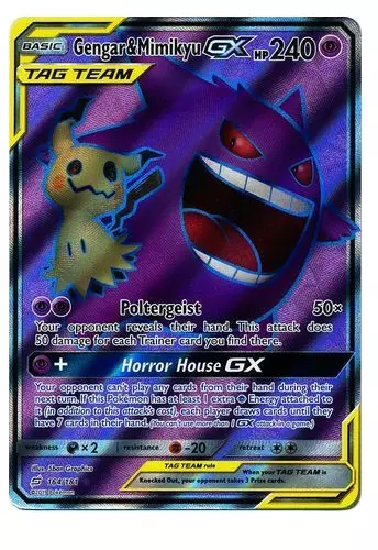 Gengar & Mimikyu GX - 164/181 - Full Art Ultra Rare - Pokemon