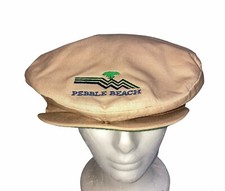 Vintage PEBBLE BEACH Golf Cap Hat Drivers Newsboy