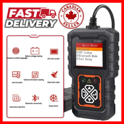 OBD2 Scanner Engine Automotive ABS & SRS Code Reader ELM327 Chip Android & iOS