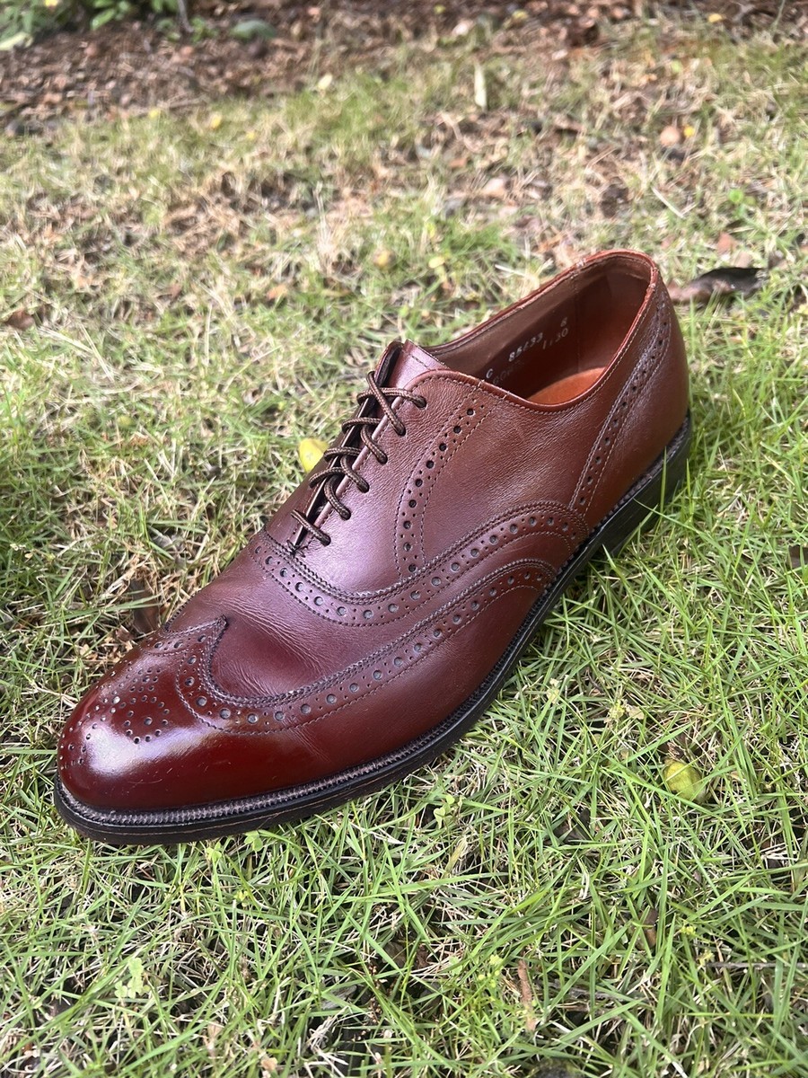 Vintage Allen Edmonds CHESTER Burgundy Leather Wingtip 