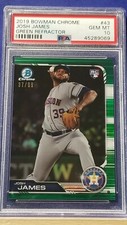 Josh James - 2019 Bowman Chrome Green Refractor  PSA 10   #37/99